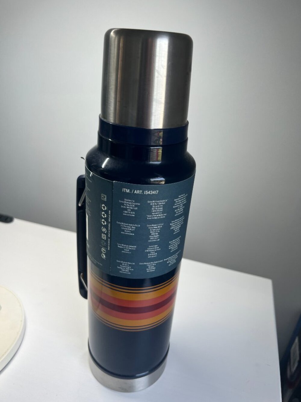 New Stanley Pendleton 1.5 Qt Vacuum Bottle Navy Blue - Picture 5 of 7